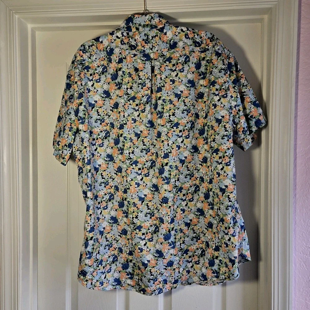 Secret‎ Wash Shirting Sewn For J. Crew Men's Cotton Floral Shirt Size XL
